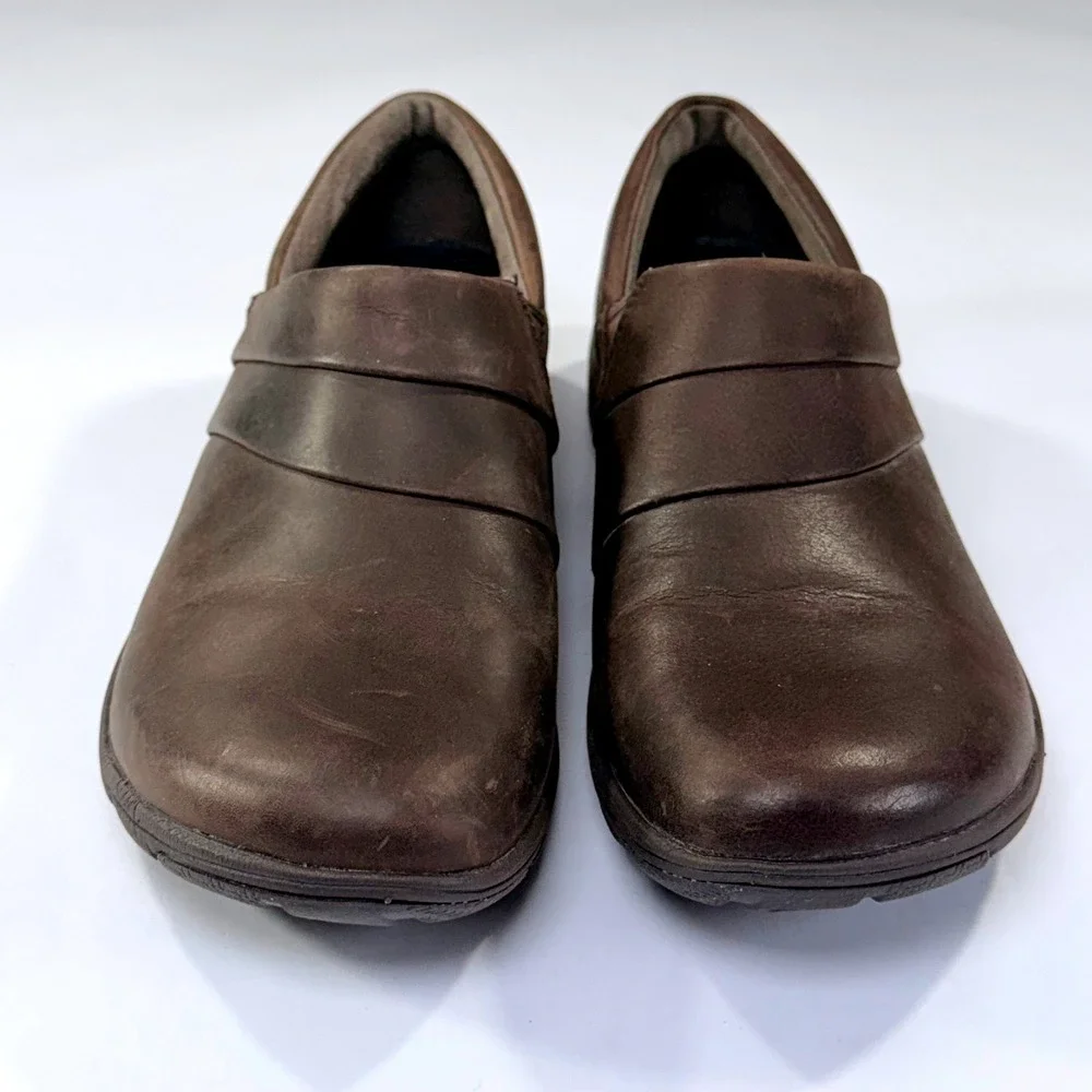 Merrell Dassie Stitch Shoes Womens 7.5 Brown Leather Slip On‎ Comfort Walking